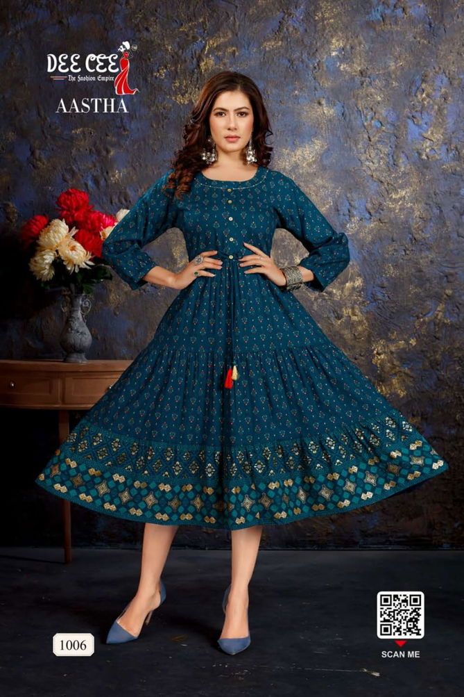 Aastha Regular Wear Wholesale Anrakali Kurtis Catalog